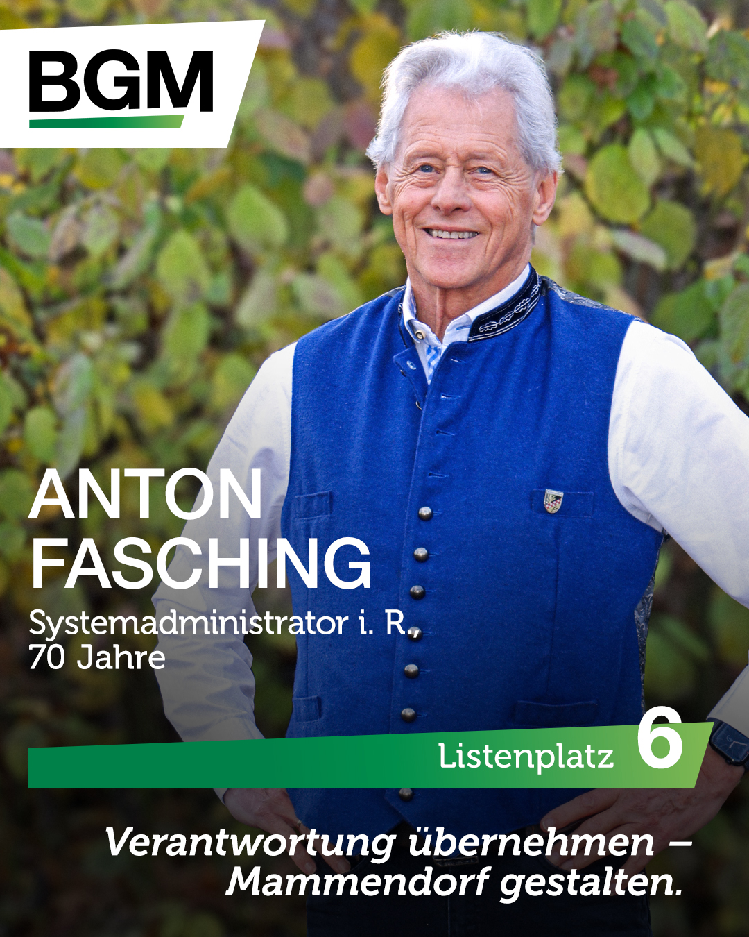 Listenplatz 6 - Anton Fasching