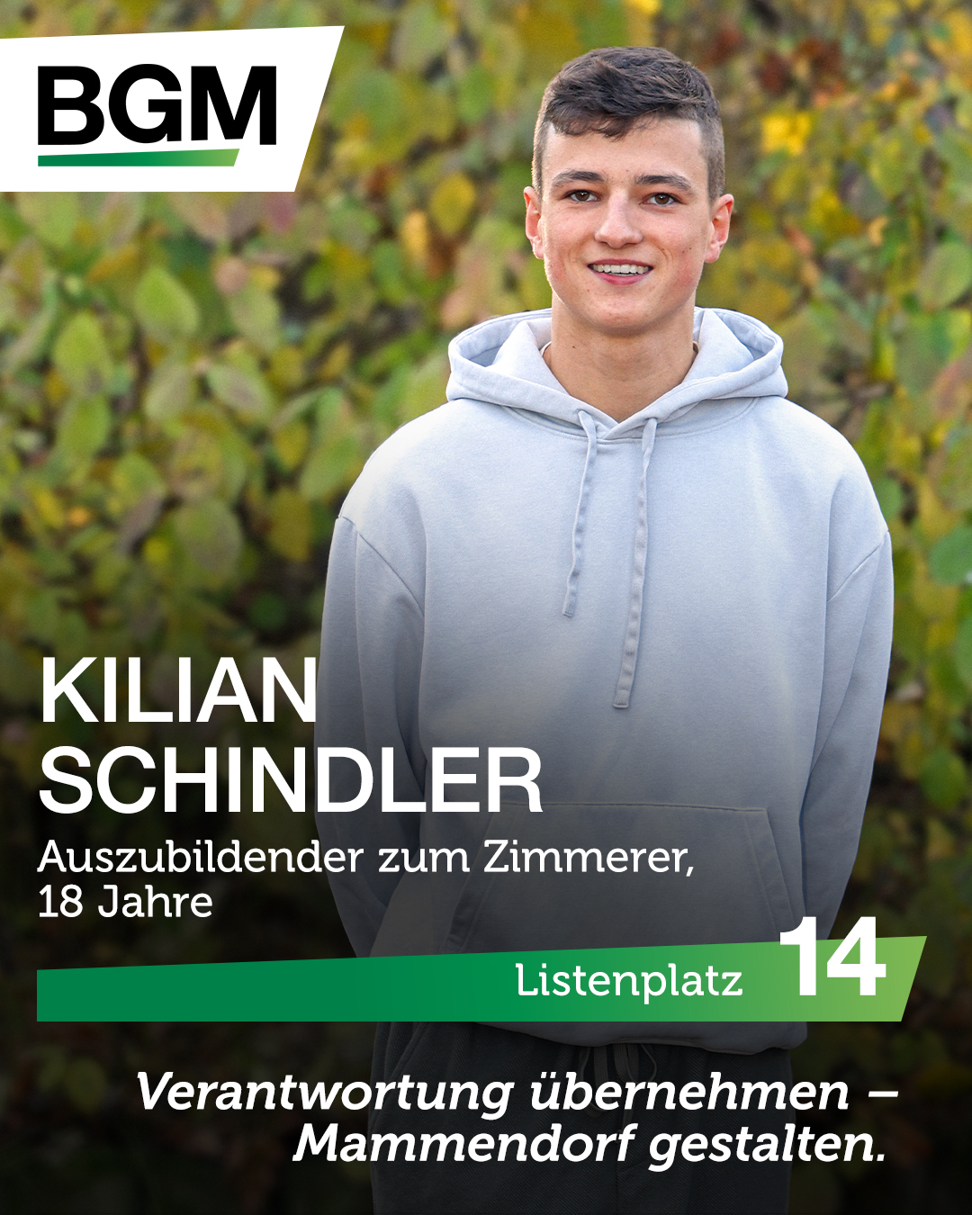 Listenplatz 14 -Kilian Schindler